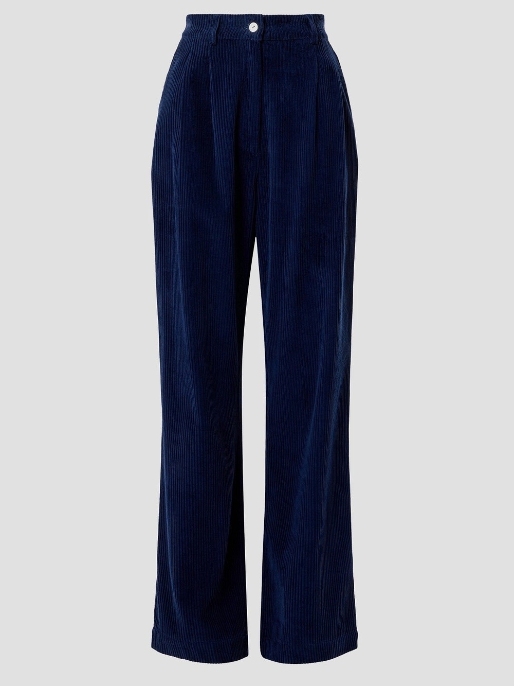 DONNI Wide-Leg Corduroy Pants in Navy